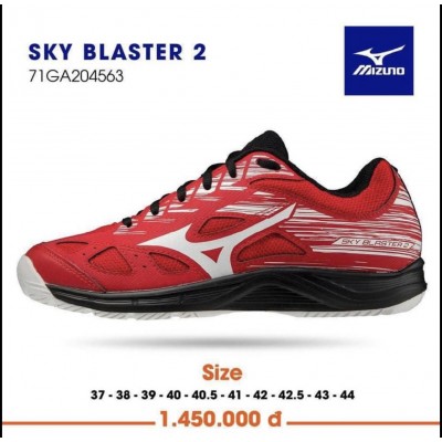 Giày Mizuno Sky Blaster 2 đỏ đen 71GA204563